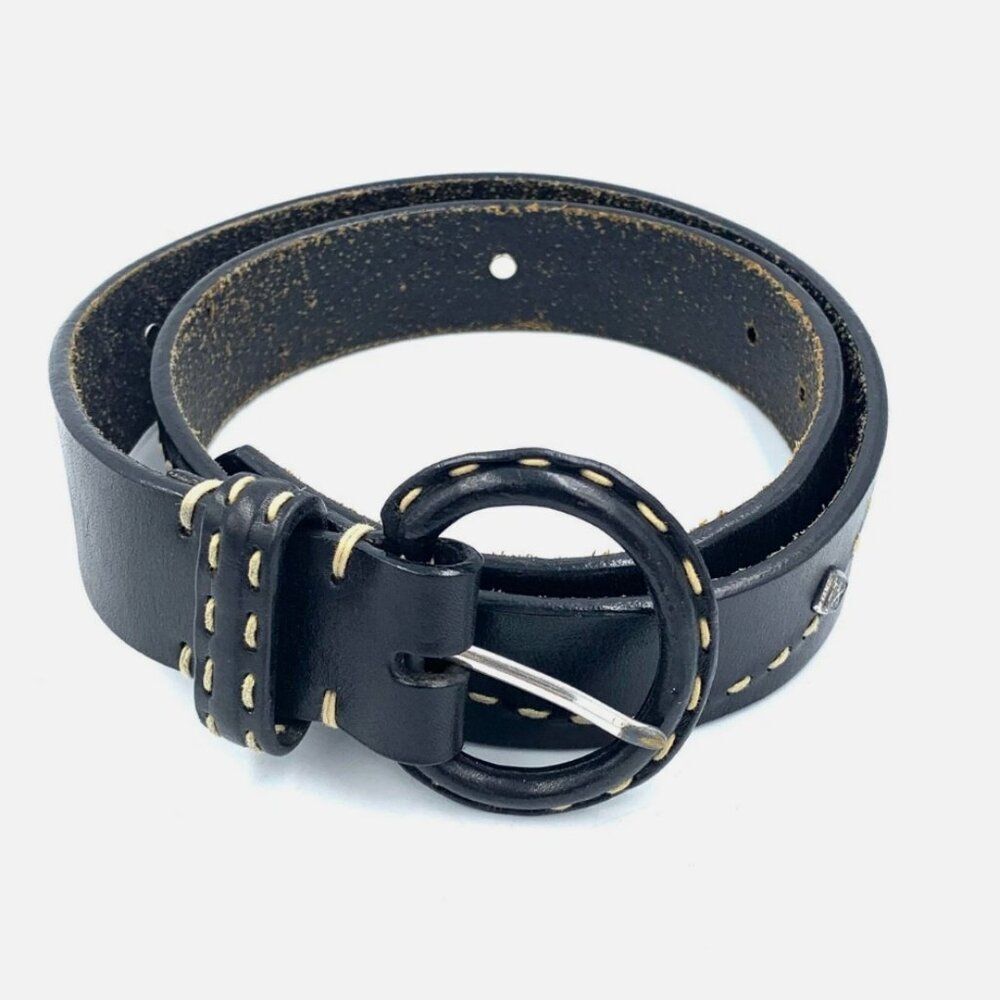 Brighton Women's Embroidered Design Black Handcrafted Leather Black Large (34)